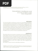 Arteaga. Vulnerabilidad y Desafiliación Social en La Obra de Robert Castel