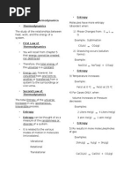 Chemical Thermodynamics Thermodynamics Entropy