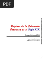 Ensayo Páginas de La Educacion Boliviana Siglo XIX