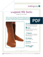 Ann Budd - Diagonal Rib Socks Pattern