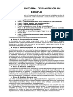 El Proceso Formal de Planeación