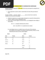 Transition Metal Chem Part 2-Nomenclature