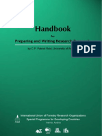 Handbook For Preparing and Writing Research Proposal by C.P Patrick Ried, Uni of Arizona