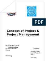 Concept of Project & Project Management: Under Guidance of Submitted by