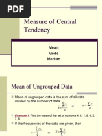 Measure of Central Tendency