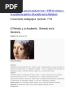 El Retrato en La Literatura