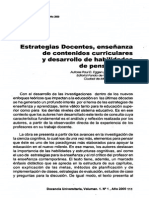 Estrategias Docente, Enseñanza de Contenidos Curriculares