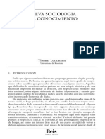 Luckmann, La Nueva Sociologia Conocimiento