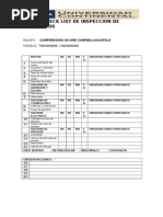 Check List de Inspeccion de Equipos