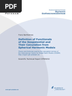 Definition of Functionals of Geopotential and Their Calculation From Spherical Harmonics