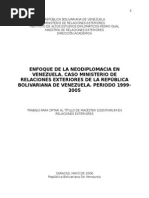 El Enfoque de La Neodiplomacia en Venezuela 2006