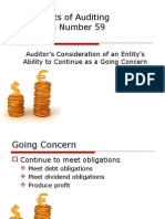 Statements of Auditing Standards Number 59