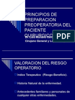 Principios de Preparacion Preoperatoria Del Paciente Quirurgico