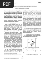 Active Disturbance Rejection Control of A MEMS Gyroscope