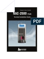 Nitgen NAC 2500 PLUS Fingerprint Access Controller Terminal Installation Manual