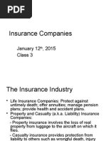 Insurance Companies: January 12, 2015 Class 3