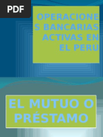 Operaciones Bancarias Activas en El Peru - Exposicion