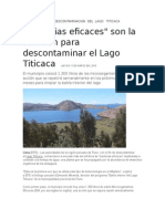 ALTERNATIVAS DE DESCONTAMINACION DEL LAGO TITICAC1 Yyyyyyyyyyyyyyyyyyyyyyyyyy