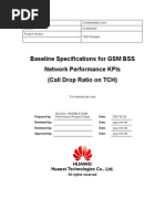 Baseline Specifications For GSM BSS Network Performance KPIs (Call Drop Ratio On TCH)