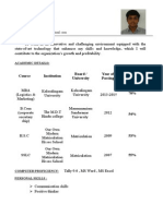 Board / University Year of Passing Percentage of Marks