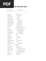 Keyboard Shortcuts