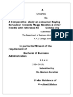 A Comparative Study On Consumer Buying Behaviour Towards Maggi Noodles & Other Noodle With Reference To Gondia City