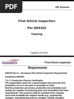 First Article Inspection (FAI) AS9102 Presentation