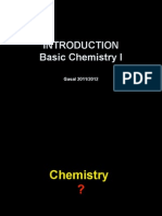 Basic Chemistry I: Gasal 2011/2012