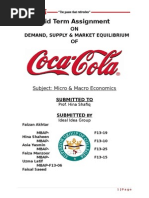 Market Demand and Supply of Coke