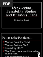 Developing Feasibility Studies and Business Plans: Dr. Janak V. Shelat