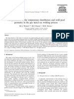 The Prediction of The Temperature Distribution and Weld Pool Geometry in The Gas Metal Arc Welding Process