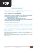 Procedure For Calling Statutory Meeting