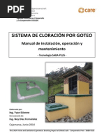 Manual de Instalación, Operación y Seguimiento de Sistema de Cloración Por Goteo SABA Plus PDF