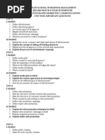 IMC - Unit Wise Important Questions