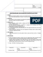 Job Procedure For Hydrotest/Water Fillup Test: 1. Scope