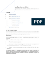 Cómo Hacer Un Curriculum Vitae