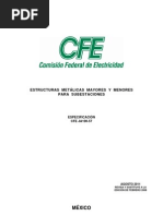 CFE JA 100-57 Estructuras Metálicas Mayores y Menores para Subestaciones