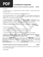 UNIT 9 Topic: Coordination Compounds