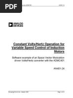 Constant Volts/Hertz Operation For Variable Speed Control of Induction Motors