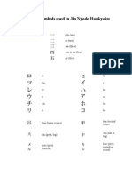 Some Symbols Used in Jin Nyodo Honkyoku: Ichi (One) Ni (Two) San (Three) Yon or Shi (Four) Go (Five)