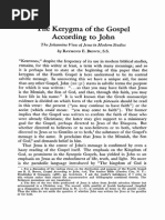 The Kerygma of The Gospel According To John The Johannine View of Jesus in Modern Studies