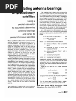 Calculating Antenna Bearing For Geostationary Satellites
