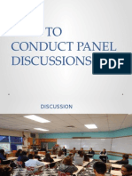 How To Conduct Panel Discussions