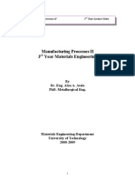 Manufacturing Processes Cutting Tool