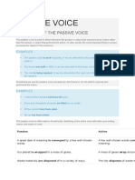 Functions of The Passive Voice