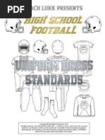 HS Football Uniform Dress Standards, 2015