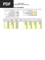 Loan Amortization Calculation: Sonali Bank Bangabandhu Avenue Branch