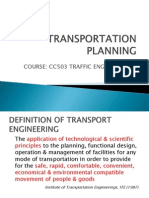 Course: Cc503 Traffic Engineering