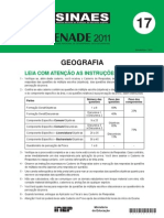 Prova Geografia (Enade 2011)