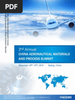 2nd ANNUAL CHINA AERONAUTICAL MATERIALS AND PROCESS SUMMIT